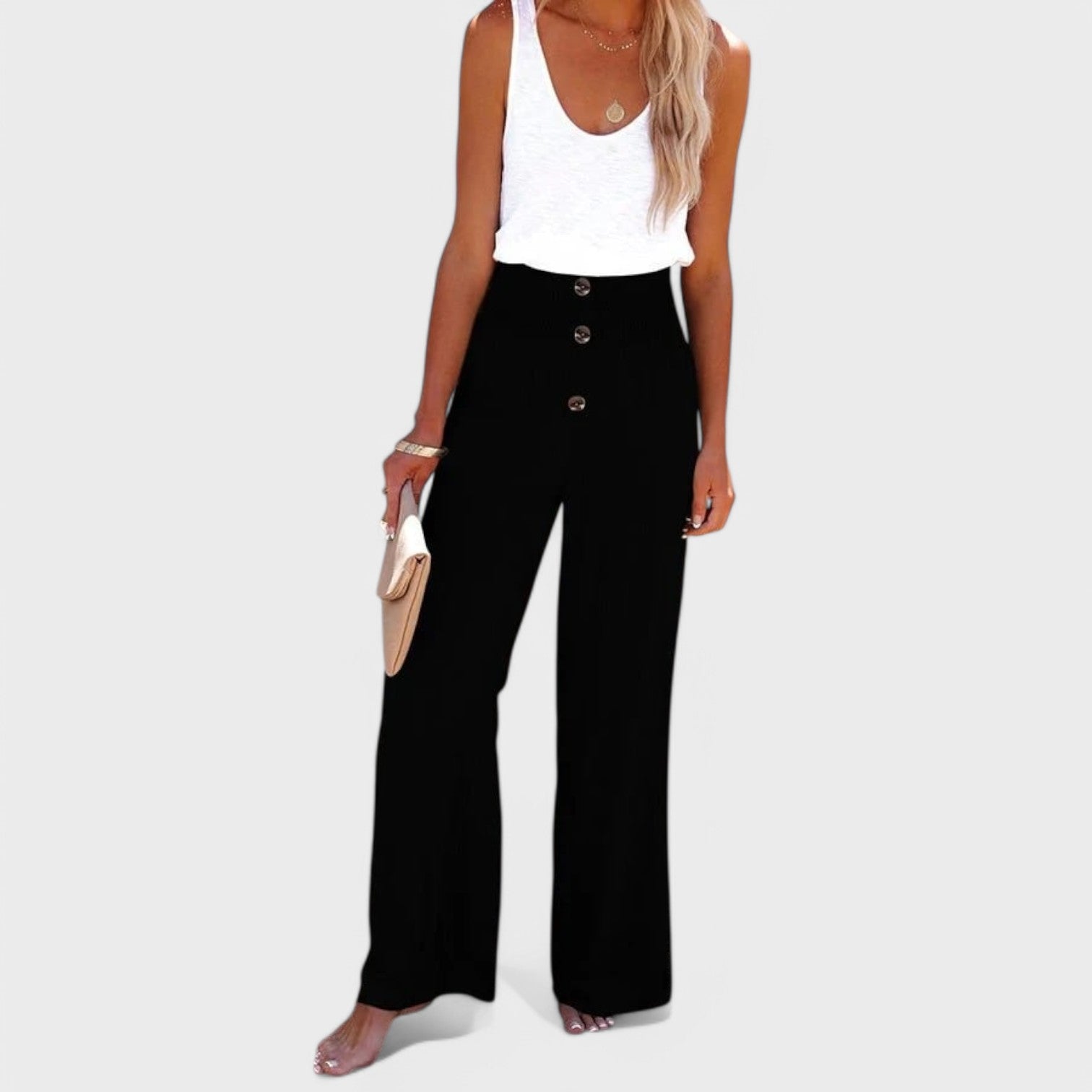 Mariza - Wide Linen Pants for Women