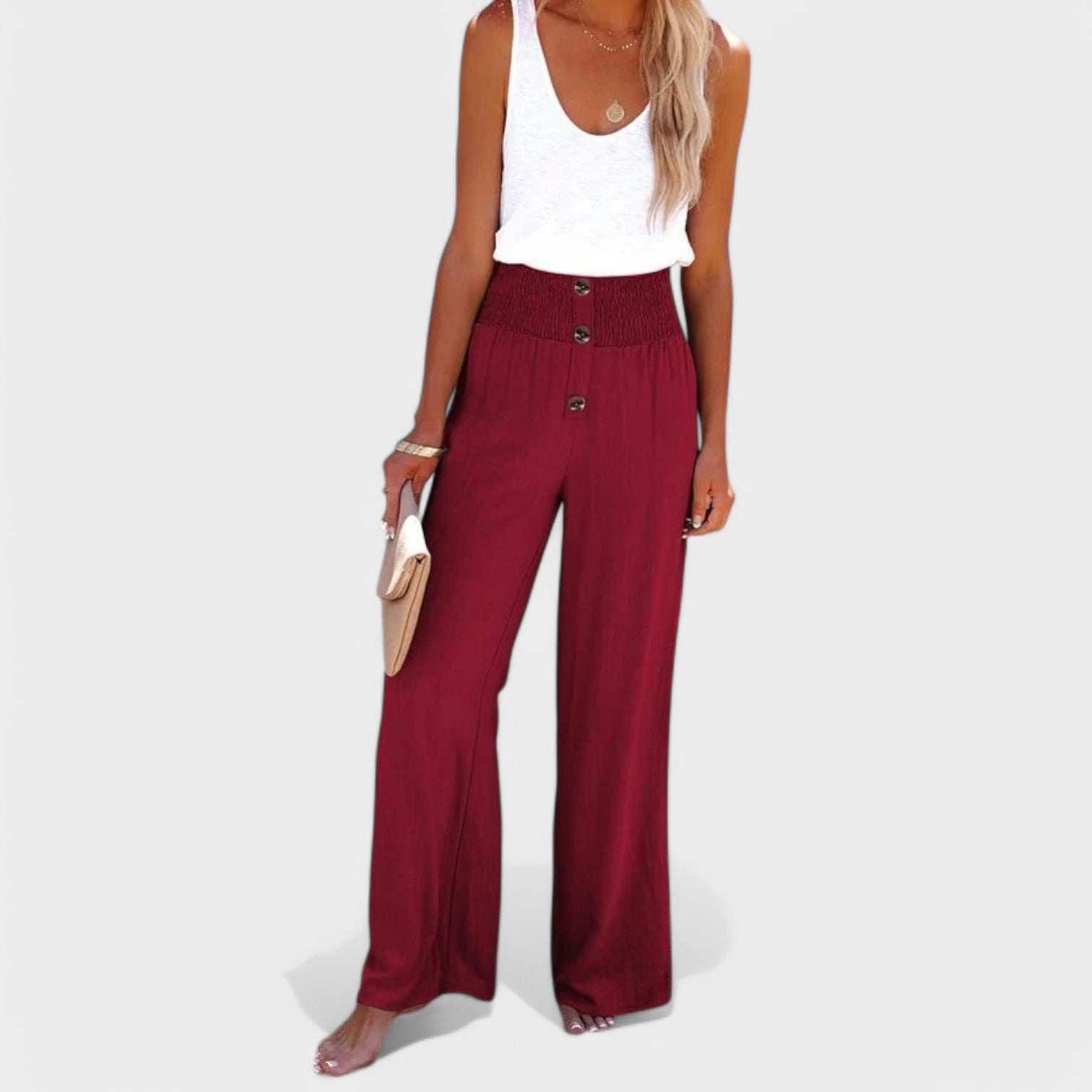 Mariza - Wide Linen Pants for Women