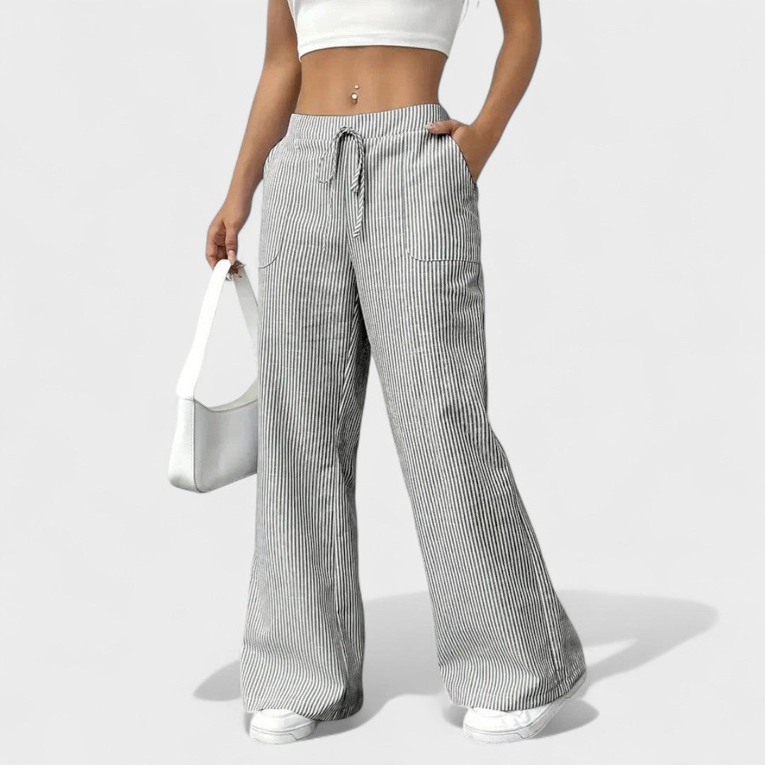 Comfortable Wide Leg Trousers with Elegant Details