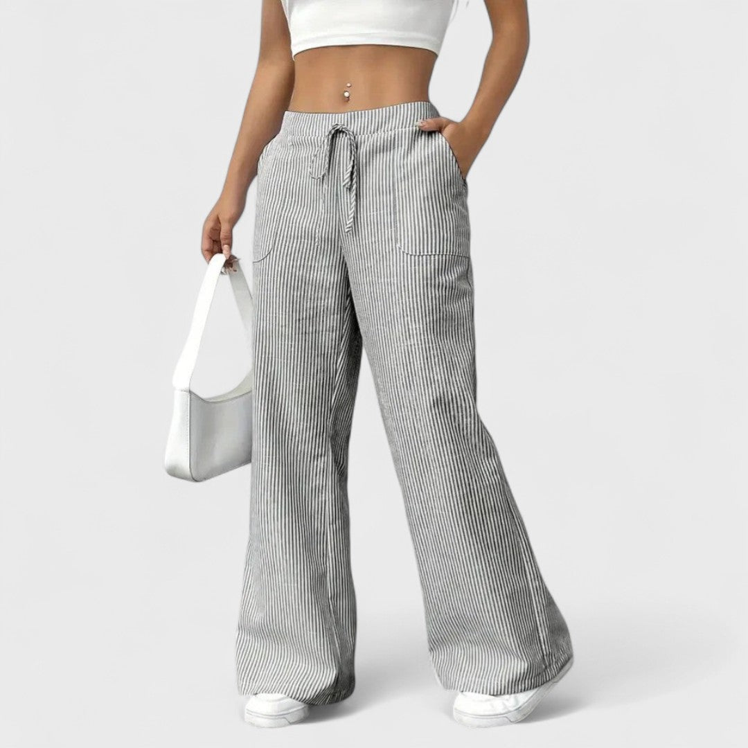 Comfortable Wide Pants with Elegant Details
