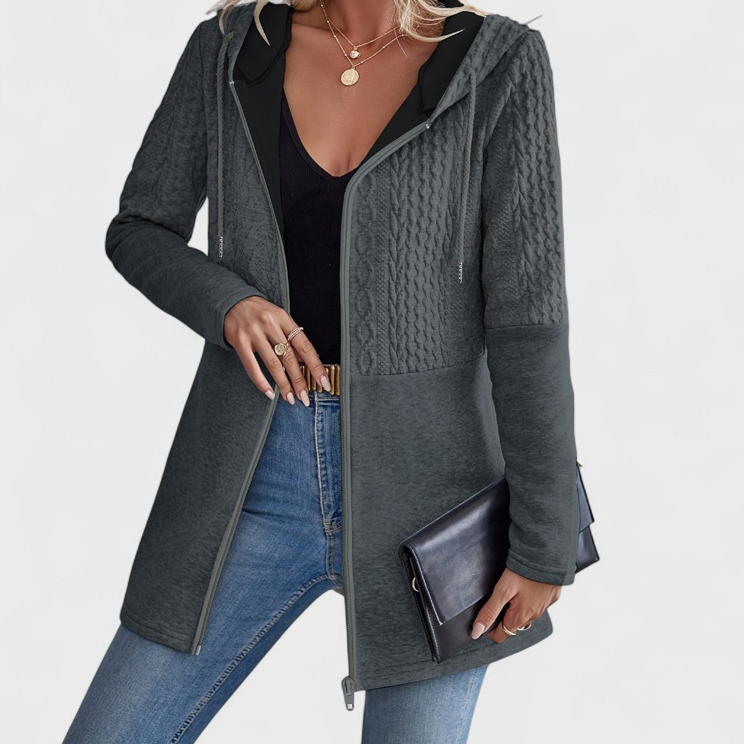 Valentino - Elegant Gray Hooded Cardigan for Women