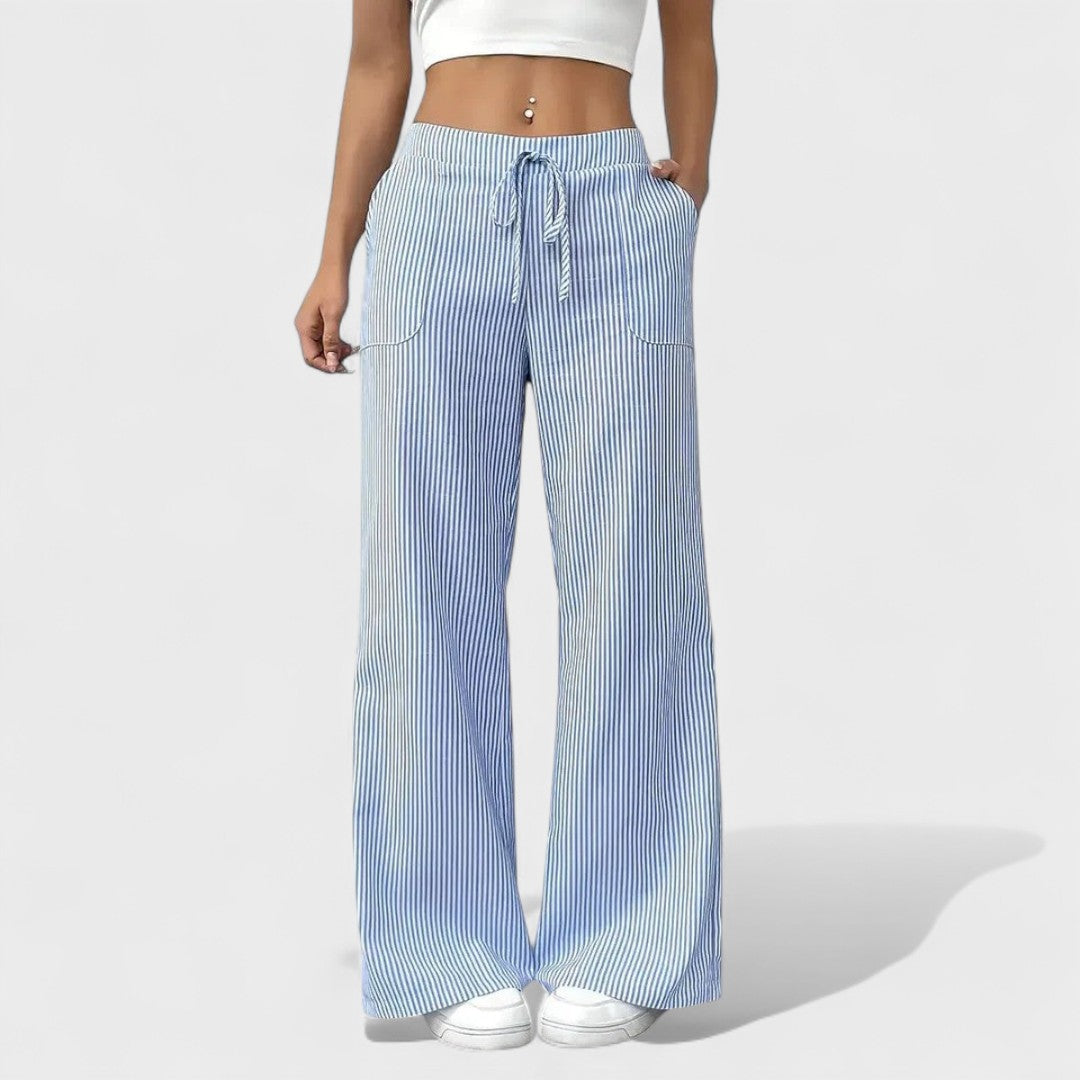 Comfortable Wide Leg Trousers with Elegant Details