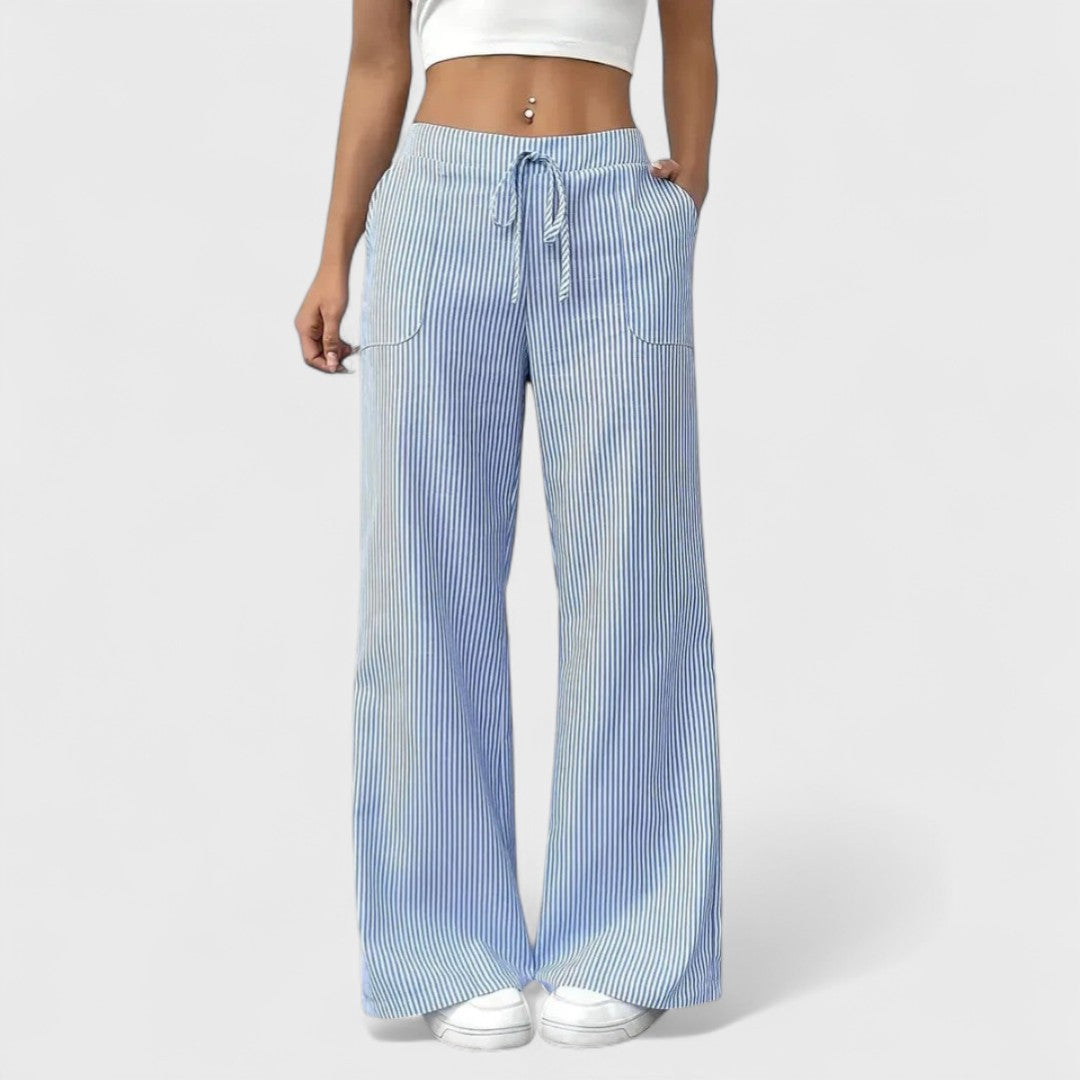 Comfortable Wide Pants with Elegant Details
