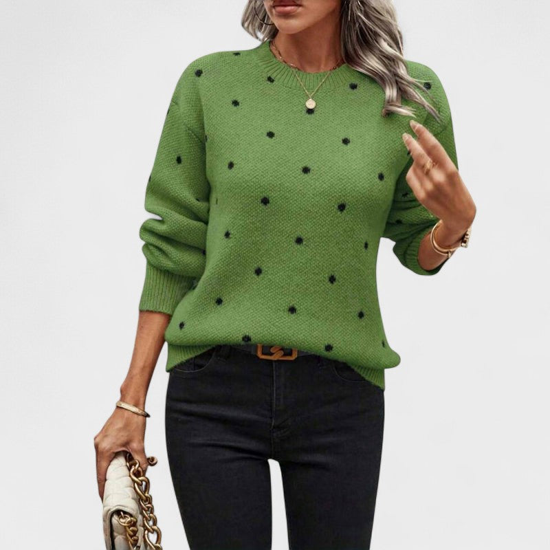 Pull en maille à pois