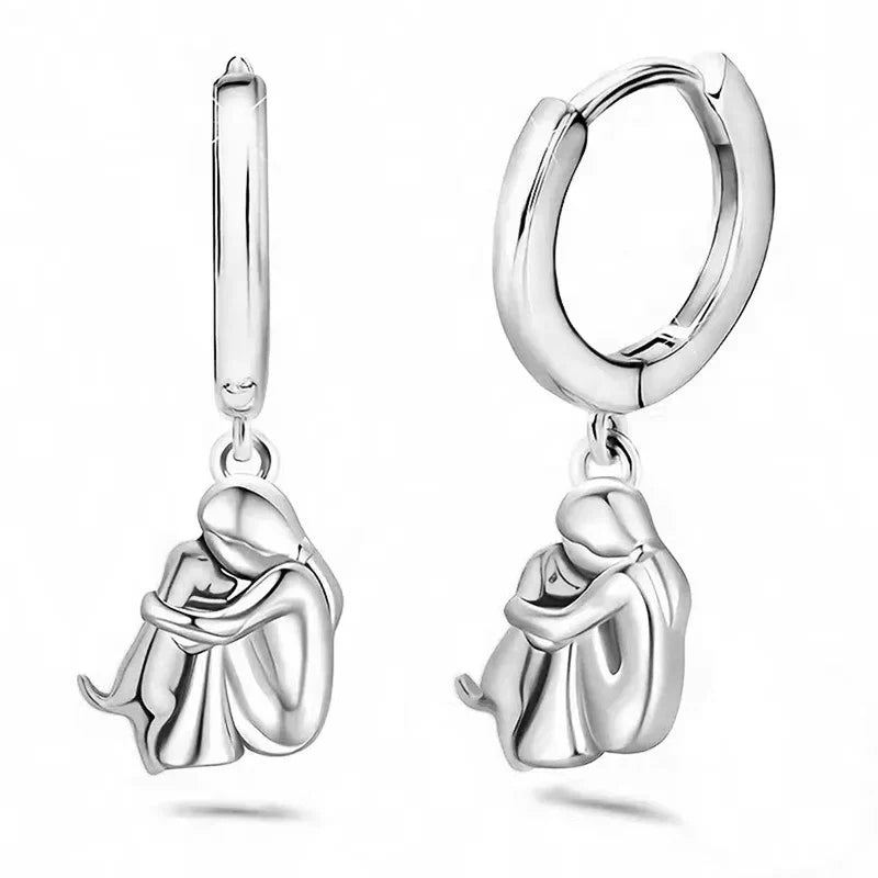 Dog Icon Earrings (Round Closure)