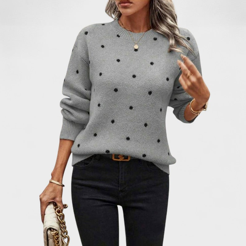 Pull en maille à pois