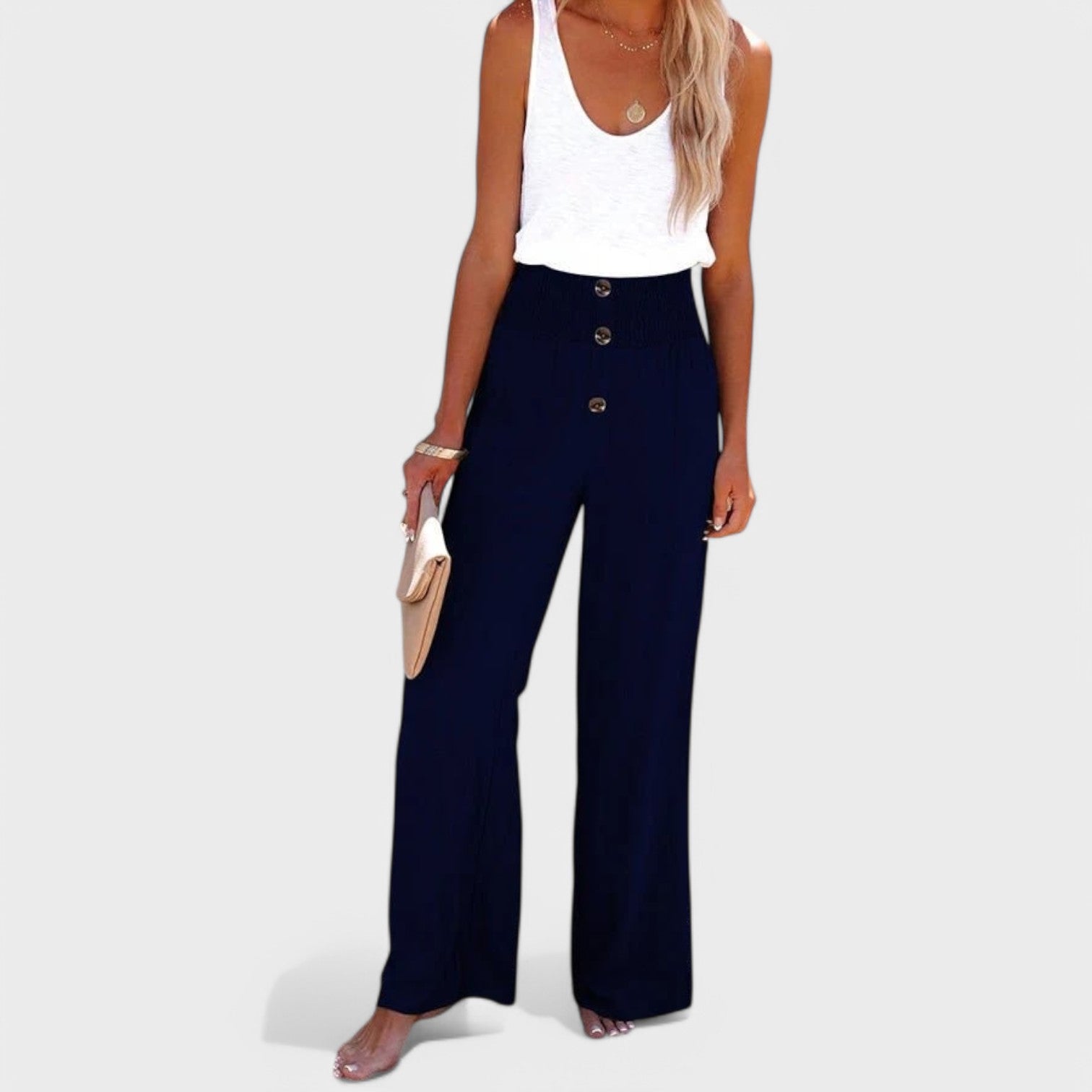 Mariza - Wide Linen Pants for Women