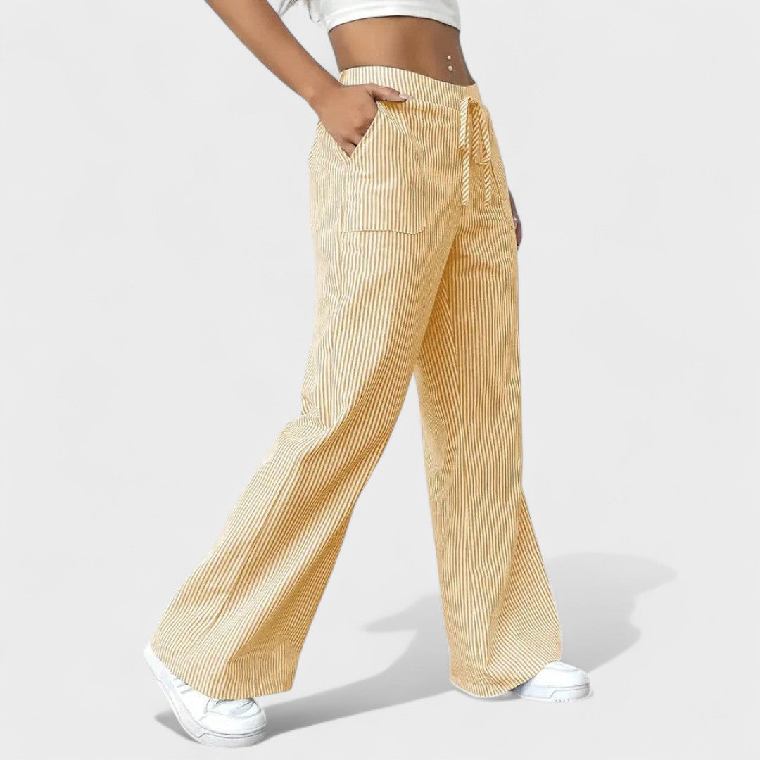 Comfortable Wide Leg Trousers with Elegant Details