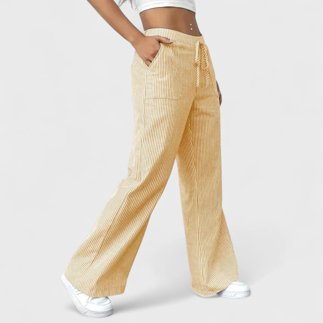 Comfortable Wide Pants with Elegant Details