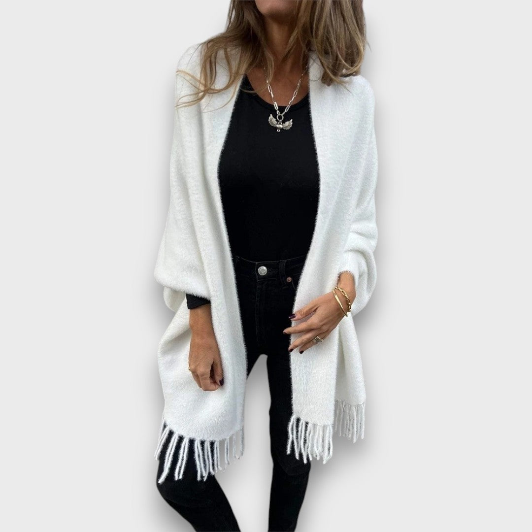 Meliora – Elegant cardigan with fringes