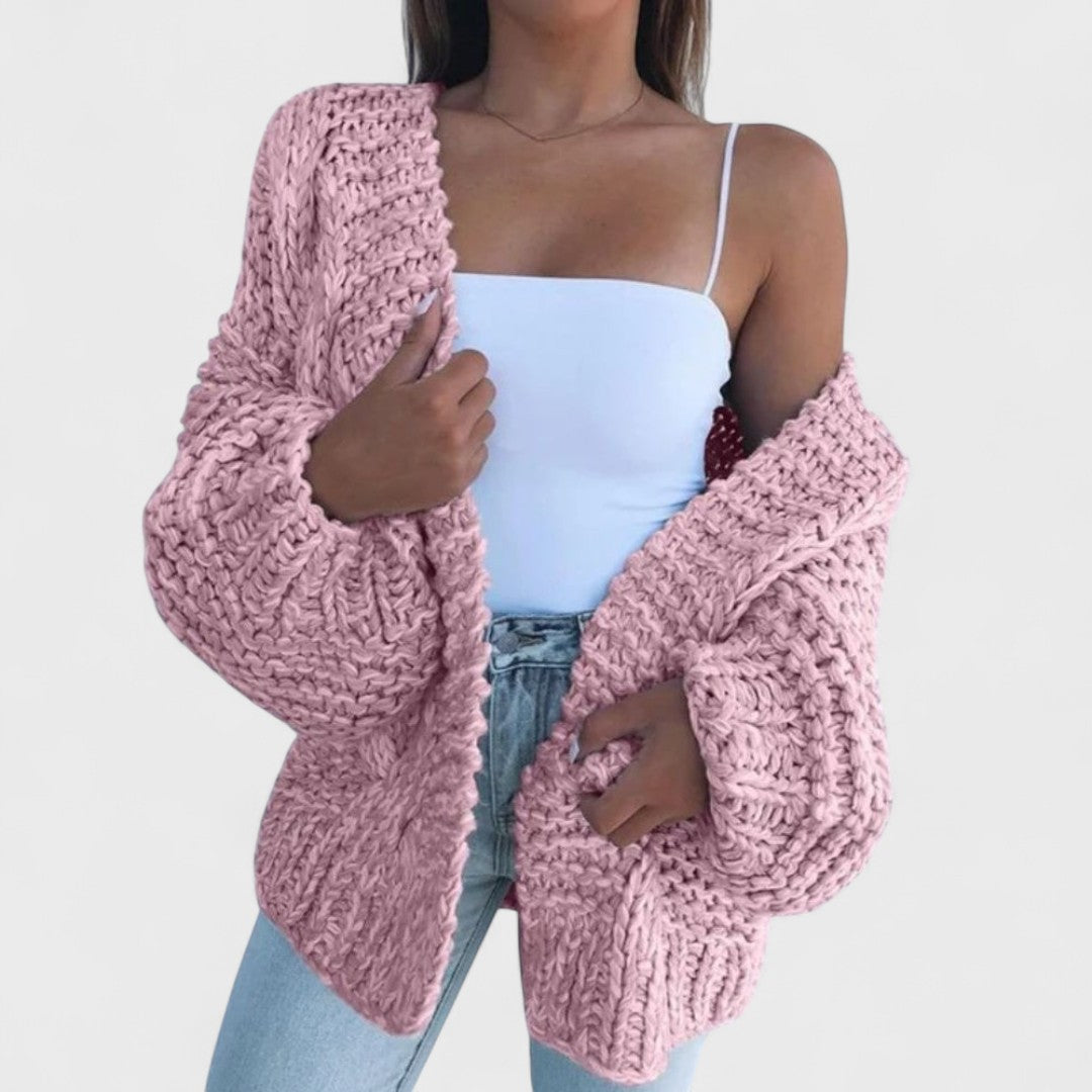 Relaxed cardigan in thick knit