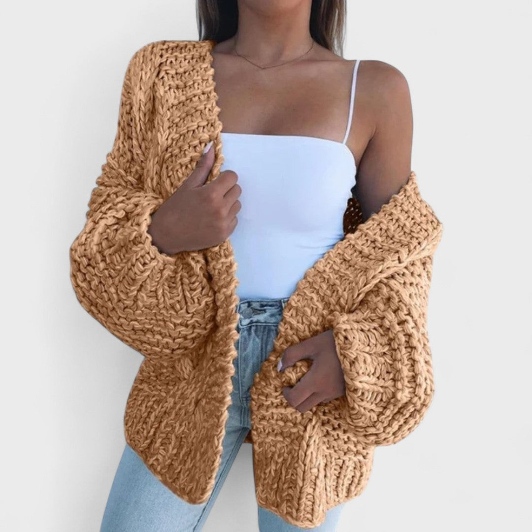 Relaxed cardigan in thick knit